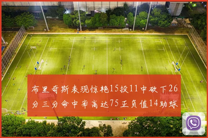 布里奇斯表现惊艳15投11中砍下26分三分命中率高达75正负值14助球队取胜